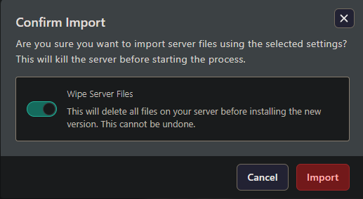 confirm import