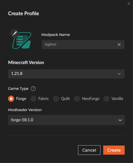 Lagless Modpack