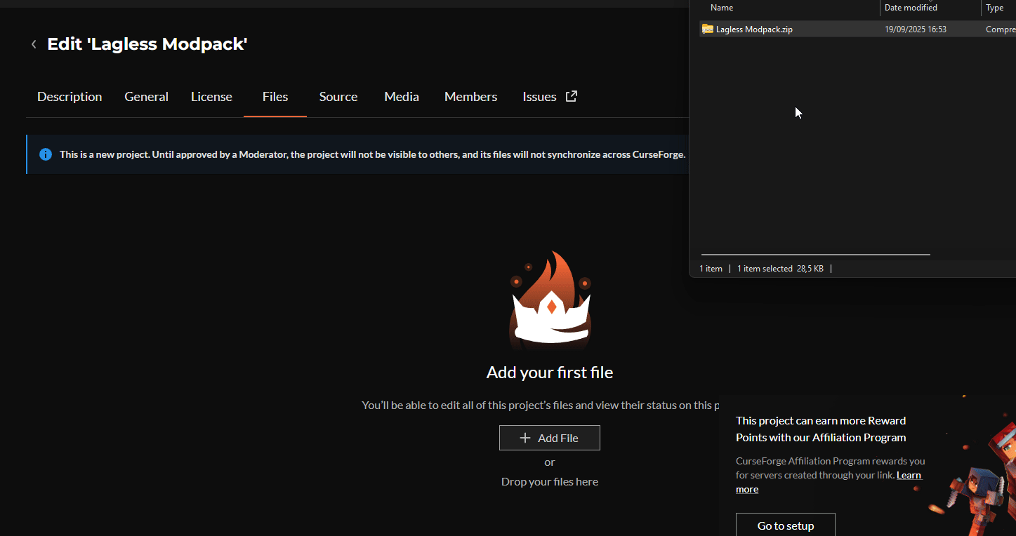 Upload Project