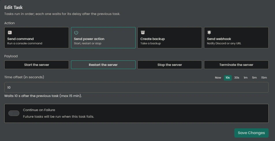 Daily Restart example